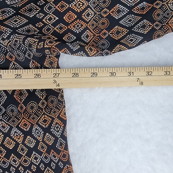 Catherines Top Womens 2X 22/24W 3/4 Sleeve Blouse All Over Geometric Shapes - Picture 4 of 9